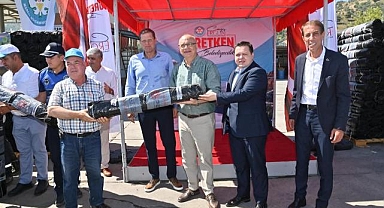 Başkan Ergün'den üzüm üreticilerine sergi bezi desteği