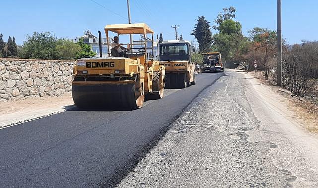 Bodrum Turgutreis&#039;te sıcak asfalt çalışması başladı