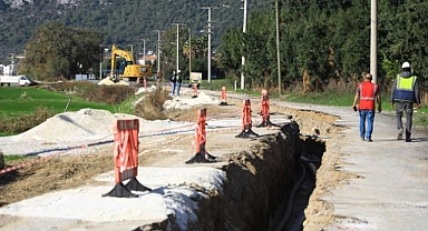 Büyükşehir Ören kanalizasyon projesinin yüzde 30'unu tamamladı