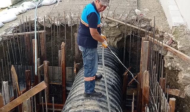 Demirci&#039;deki yağmur suyu hattı deplase çalışmaları tamamlandı