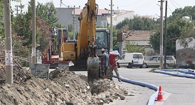 Saruhanlı Beydere Caddesi'nde içme suyu terfi hattı yenileniyor