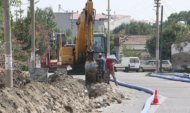 Saruhanlı Beydere Caddesi'nde içme suyu terfi hattı yenileniyor