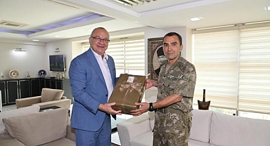 Tugay Komutanı'ndan Başkan Ergün'e veda ziyareti
