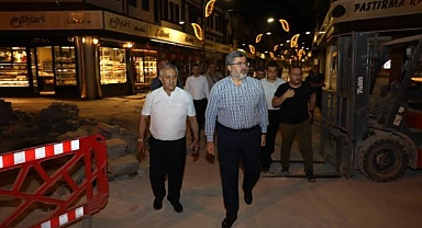 Zeynep Başkan Uzun çarşı yenileme çalışlarını inceledi