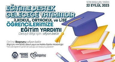 Afyon'da eğitim yardımı başvuruları başladı