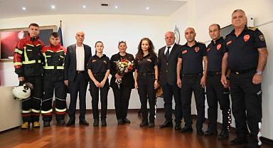 Aydın Büyükşehir Belediyesi itfayecilerinden Başkan Çerçioglu'na ziyaret