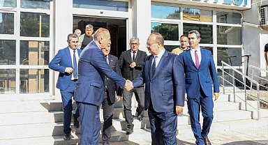 Aydın Valisi Yakup Canbolat. Deniz Atabay'a iade-i ziyarette