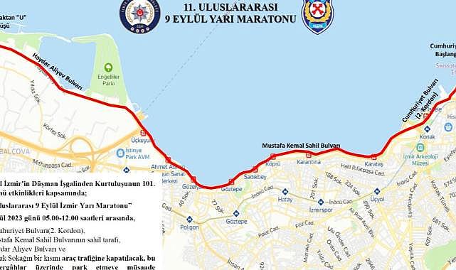 İzmir’de 9-10 Eylül’de bazı yollar trafi ğe kapatılacak