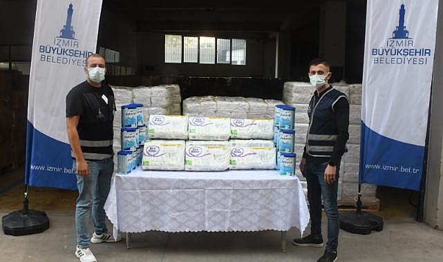 Büyükşehir bez ve mama desteğinde 100 bini aştı