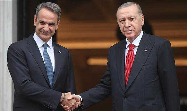 Cumhurbaşkanı Erdoğan Atina&#039;da Yunanistan Başbakanı Miçotakis ile bir araya geldi