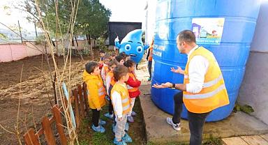Denizli’de minikleri yağmur hasadı ile tonlarca su tasarruf edildi