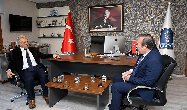KAYMAKAM İBRAHİM KEKLİK’TEN KUŞADASI BELEDİYESİ’NE NEZAKET ZİYARETİ