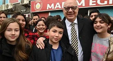 Saruhanlılı Öğrenciler Başkan Ergün’ü Sevgiyle Karşıladı