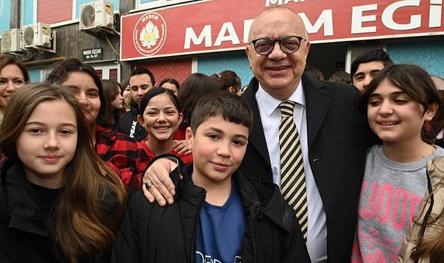 Saruhanlılı Öğrenciler Başkan Ergün’ü Sevgiyle Karşıladı