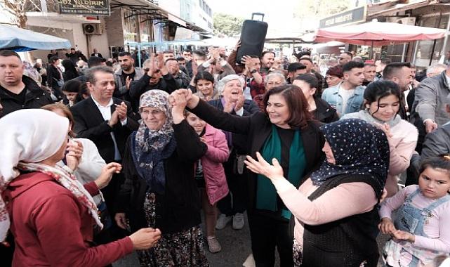 BAŞKAN ÇERÇİOĞLU’NDAN UMURLU’DA MİTİNG HAVASINDA PAZAR ZİYARETİ