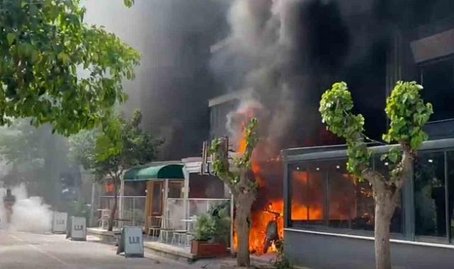 Manisa’da kafede çıkan yangın korkuttu