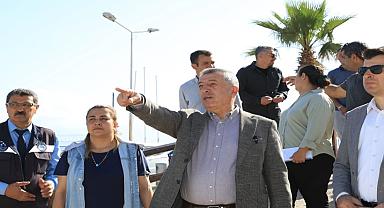 Güzelbahçe'de kaldırım işgali bitti: Cadde yayalara açıldı