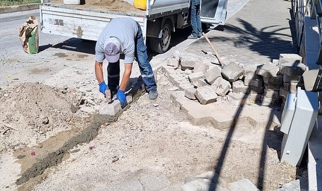 KUŞADASI BELEDİYESİ YOL YAPIM ÇALIŞMALARINA DEVAM EDİYOR