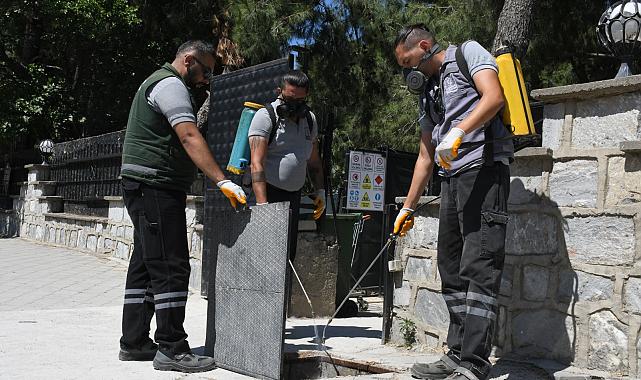 KUŞADASI’NDA SİVRİSİNEK VE HAŞERELERE KARŞI MÜCADELE SÜRÜYOR