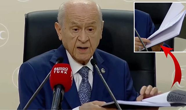 Bahçeli, 154 kişilik listeyi kameraya gösterdi: Bunlarla hukuk zemininde mutlaka hesaplaşacağız