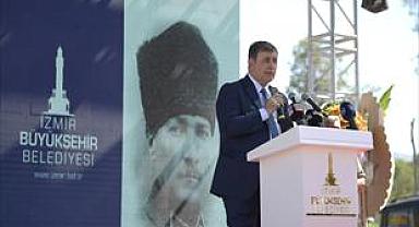 Başkan Tugay İAOSB'de kurulacak itfaiye merkezinin temelini attı