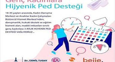 Büyükşehir'den hijyenik ped desteği