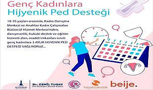 Büyükşehir'den hijyenik ped desteği