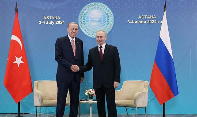 Erdoğan ile Putin Astana'da görüştü