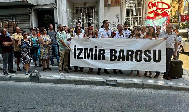 İZMİR BAROSU, ÖZGE CEREN DENİZ VE İNANÇ ÖKTEMAY İÇİN SES YÜKSELTME EYLEMİ GERÇEKLEŞTİRDİ.