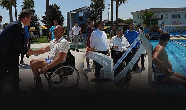 İzmir&#039;de bir ilk! Torbalı’da engelliler için havuz asansörü