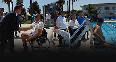 İzmir'de bir ilk! Torbalı’da engelliler için havuz asansörü