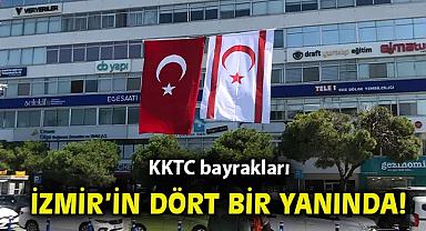KKTC bayrakları İzmir'in dört bir yanında!