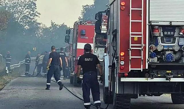 Komşudaki yangına Türkiye&#039;den destek