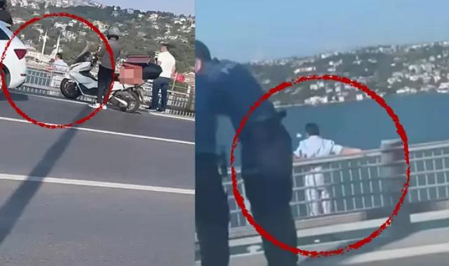 Köprüden atlamak isteyen kişiye mucizevi kurtuluş!