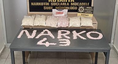 Kütahya'da otomobilde 35 bin uyuşturucu hap ele geçirildi