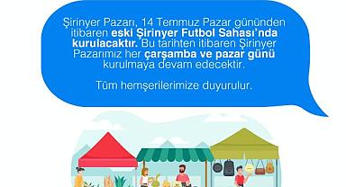 Şirinyer Pazar Yeri yeni yerinde 14 Temmuz’da açılıyor