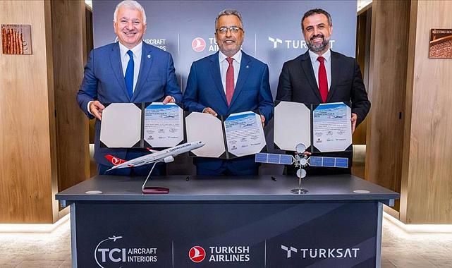 Ücretsiz internet hizmetini uçaklara getirmek isteyen THY, bunun için TÜRKSAT'la bir anlaşma imzaladı.