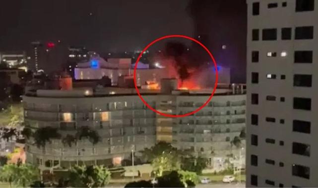 Avustralya’da çalıntı helikopter otele düştü