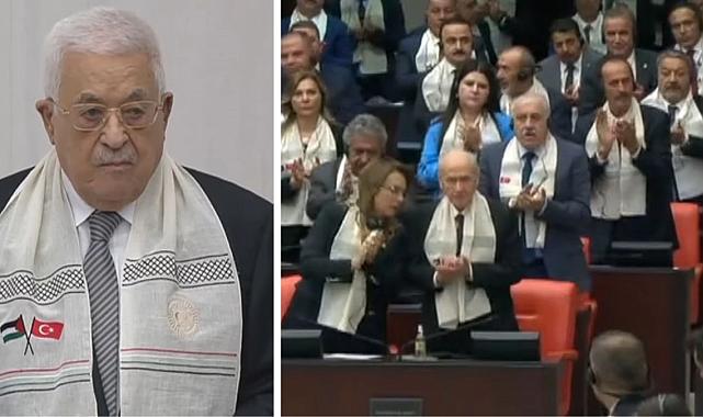 Mahmud Abbas'ın Türk halkına teşekkürü AK Parti ve MHP sıraları tarafından ayakta alkışlandı