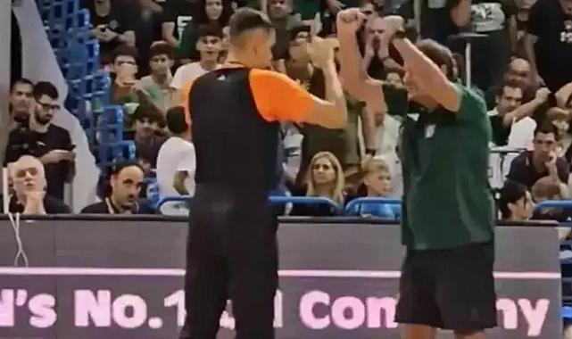 Panathinaikos taraftarlarından olay yaratan pankart: Ergin Ataman karşılaşmadan kendini attırdı