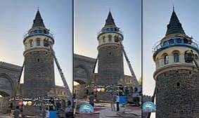 Suudi Arabistan'da Galata Kulesi inşa edildi