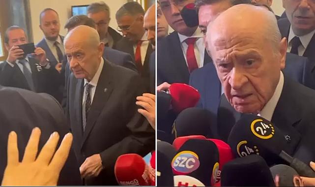 Bahçeli&#039;den &#039;&#039;Çözüm sürecinde Erdoğan ile görüş ayrılığı yaşıyor musunuz?&#039;&#039; diye soran gazeteciye tepki