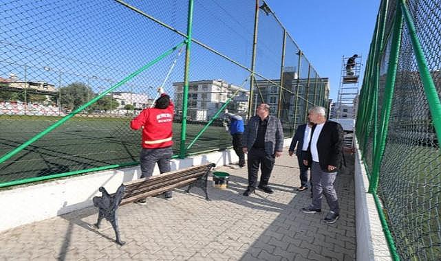 Başkan Çiçek talimatı verdi sahalar yenileniyor