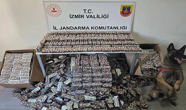 Kemalpaşa'da jandarmadan uyuşturucu operasyonu: 129 bin sentetik hap ele geçirildi