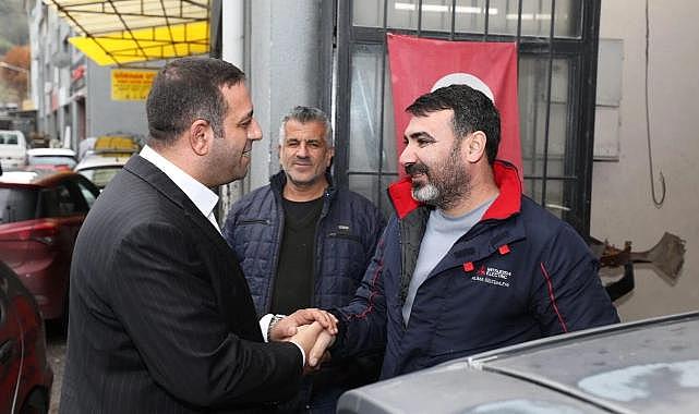 Başkan Erman Uzun&#039;dan sanayi sitesi esnafına ziyaret