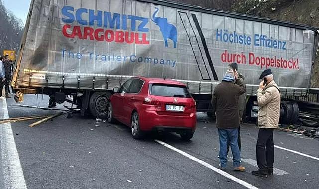 Bolu Dağı Tüneli'nde makas kazası! İstanbul yönü ulaşıma kapatıldı