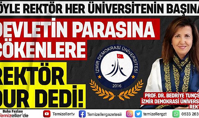 DEVLETİN PARASINA ÇÖKENLERE REKTÖR TUNÇSİPER DUR DEDİ!