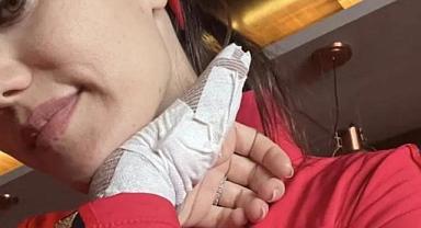 Fahriye Evcen kaza geçirdi