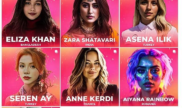 Yapay zeka güzellik yarışması (Miss AI) adayları açıklandı: Listede iki Türk var