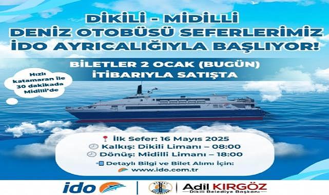 Dikili-Midilli seferleri Mayıs'ta başlıyor